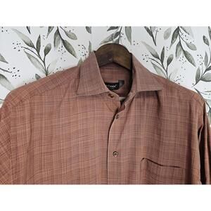 St. Croix Dress Top Rust Mens Size L Button Up